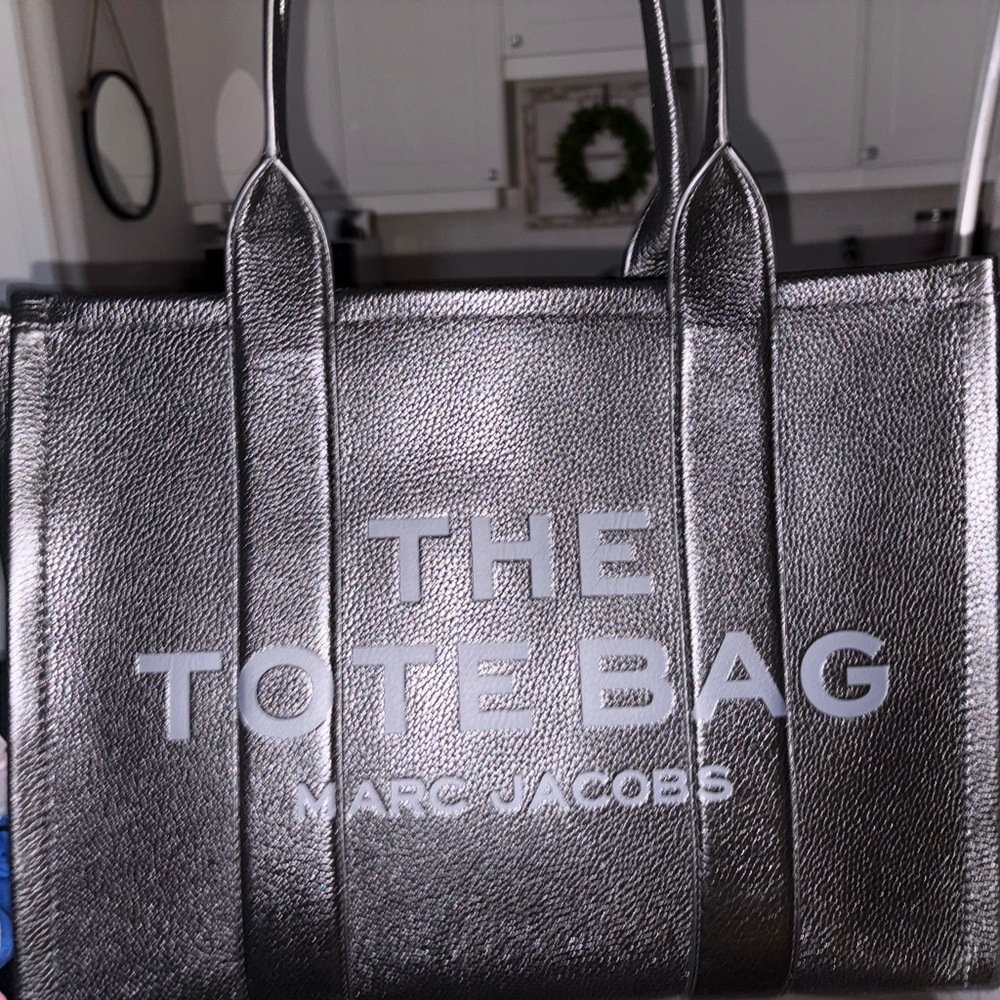 Marc Jacobs Black Tote Bag with Embossed Logo